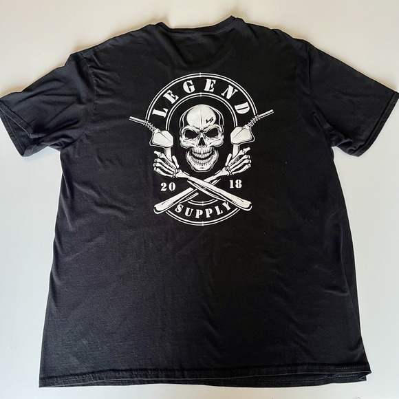 Other - LGND Supply Co Skull & Handlebars Black Graphic Tee XL Legend 2018 Biker‎ Unique